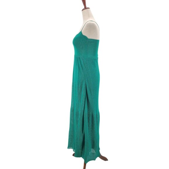 Sandro Paris Womens 6 - 38 Dress Roxana Maxi Scalloped Green Knit Cocktail Party - Picture 4 of 12